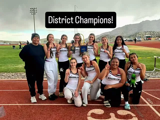CONGRATULATIONS LADIES! Magdalena's girls track team are 2025 District Champions! Congratulations!
