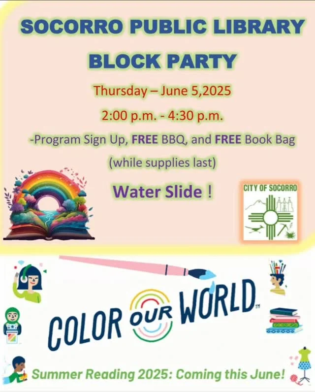 BLOCK PARTY! What a great way to kick off your summer reading. This is a fun filled event for the kiddos.