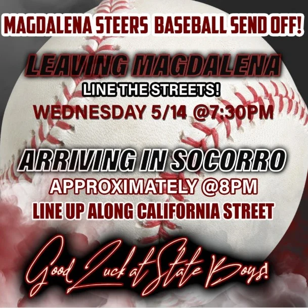 HEADED TO STATE! The Magdalena Steers face off against Grady on Thursday at 1 pm at the Jennifer Riordan Spark Kindness Sports Complex. Photo graphic by @momentsinmotion.nm