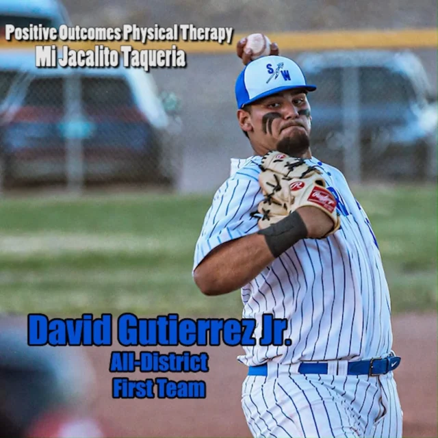 ALL DISTRICT BASEBALL! Seniors David Gutierrez Jr. and Cenyon Scarbrough are first team All-District 3-3A baseball players for Socorro and lead a group of eight players making the 2025 All-District teams. @positive.outcomes