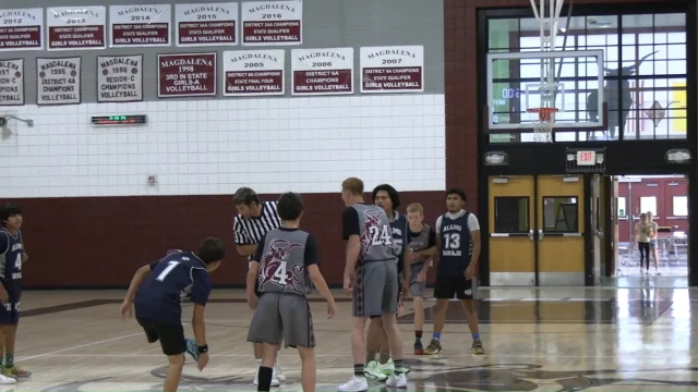 SUMMER HOOPS! Alamo Navajo and Magdalena basketball action from the Steers' camp this week. @positive.outcomes